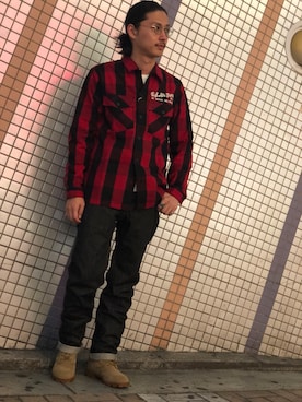 「TYPE BLUE（タイプブルー）のアイテム（パンツ）」を使った、purinさん（メンズ・173cm）の夏コーディネート