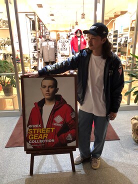 「アイテム（ブルゾン）」を使った、purinさん（メンズ・173cm・30代）の夏コーディネート