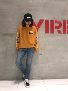 「TYPE BLUE（タイプブルー）のアイテム（パンツ）」を使った、purinさん（メンズ・173cm）の夏コーディネート