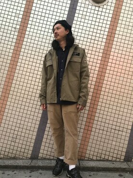「アイテム（ブルゾン）」を使った、purinさん（メンズ・173cm・30代）の春コーディネート