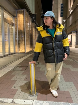 「AVIREX（アヴィレックス）のアイテム（ダウンジャケット/コート）」を使った、purinさん（メンズ・173cm）の秋コーディネート