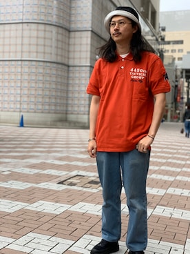 「アイテム（ポロシャツ）」を使った、purinさん（メンズ・173cm・30代）の春コーディネート