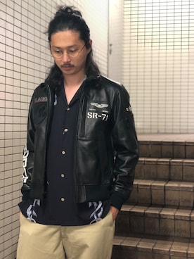 「アイテム（ブルゾン）」を使った、purinさん（メンズ・173cm・30代）の春コーディネート