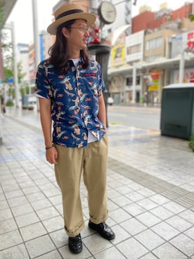 「AVIREX（アヴィレックス）のアイテム」を使った、purinさん（メンズ・173cm）の夏コーディネート
