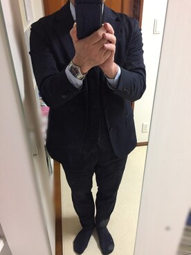 「スリーピース」｜「アイテム（その他）」を使った、lupinyasuさん（メンズ・169cm）の冬コーディネート