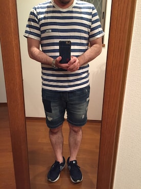 「oblekt（オブレクト）のアイテム（パンツ）」を使った、lupinyasuさん（メンズ・170cm）の夏コーディネート