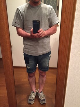 「oblekt（オブレクト）のアイテム（パンツ）」を使った、lupinyasuさん（メンズ・169cm）の夏コーディネート