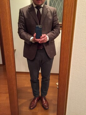 「鎌倉シャツ（カマクラシャツ）のアイテム（シャツ/ブラウス、ホワイト系）」を使った、lupinyasuさん（メンズ・169cm）の秋コーディネート
