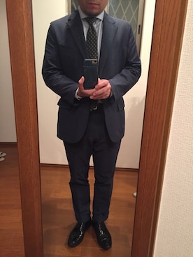 「鎌倉シャツ（カマクラシャツ）のアイテム（シャツ/ブラウス、ブルー系）」を使った、lupinyasuさん（メンズ・169cm）の秋コーディネート