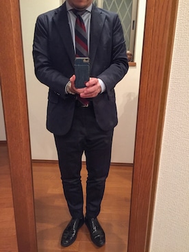 「鎌倉シャツ（カマクラシャツ）のオックスフォード生地（シャツ/ブラウス、ブルー系）」を使った、lupinyasuさん（メンズ・169cm）の秋コーディネート