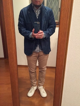 「BLUE BLUE（ブルーブルー）のアイテム（腕時計）」を使った、lupinyasuさん（メンズ・169cm）の秋コーディネート