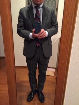 「鎌倉シャツ（カマクラシャツ）のアイテム（シャツ/ブラウス、ブルー系）」を使った、lupinyasuさん（メンズ・169cm）の冬コーディネート