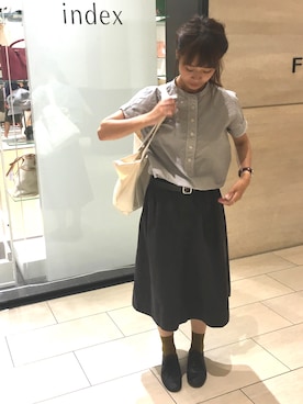 「お食事会」｜「アイテム（アナログ腕時計）」を使った、mas＊さん（レディース・161cm）の夏コーディネート