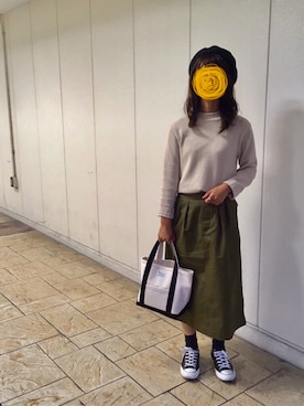 「orcival」｜「アイテム（ハンチング/ベレー帽）」を使った、mas＊さん（レディース・161cm）の秋コーディネート