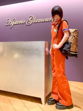 「ロック」｜「アイテム（つなぎ/オールインワン）」を使った、YUNさん（レディース・168cm）の春コーディネート