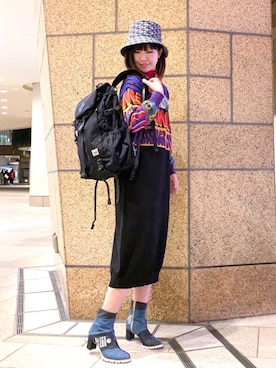 「HYSTERIC GLAMOUR（ヒステリックグラマー）のHYSTERIC INTENTION ジャガードワンピース（ワンピース）」を使った、YUNさん（レディース・168cm）の春コーディネート