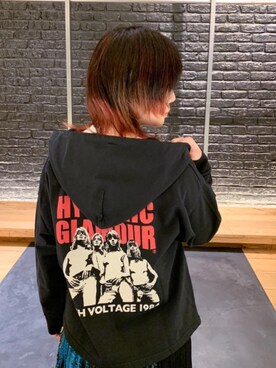 「パンクコーデ」｜「アイテム（パーカー）」を使った、YUNさん（レディース・168cm）の春コーディネート