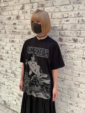 「コラボレーション」｜「アイテム（アクセサリー）」を使った、YUNさん（レディース・168cm）の春コーディネート