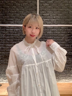 「ﾋﾞｯｸﾞｼﾙｴｯﾄ」｜「アイテム（ワンピース/ドレス）」を使った、YUNさん（レディース・168cm）の春コーディネート