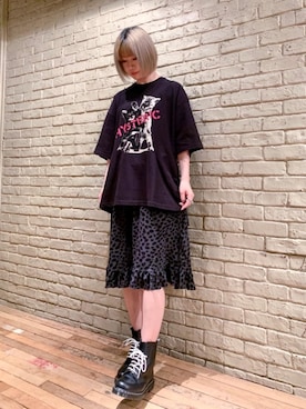 「ﾋﾞｯｸﾞｼﾙｴｯﾄ」｜「アイテム（ワンピース/ドレス）」を使った、YUNさん（レディース・168cm）の春コーディネート
