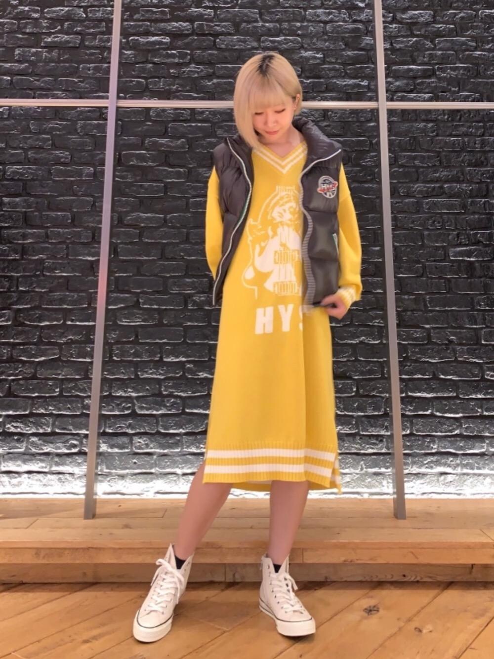 HYSTERIC GLAMOUR GUITAR GIRL編込 ワンピース