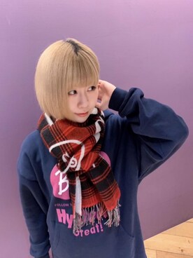 「パーカーワンピ」｜YUNさん（レディース・168cm）の冬コーディネート