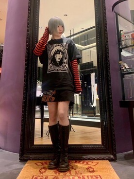 「ﾋﾞｯｸﾞｼﾙｴｯﾄ」｜YUNさん（レディース・168cm）の春コーディネート