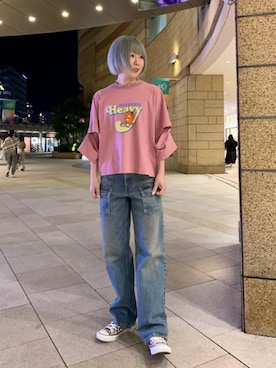 「ﾋﾞｯｸﾞｼﾙｴｯﾄ」｜YUNさん（レディース・168cm）の春コーディネート