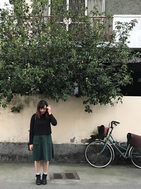 「VINTAGE（ヴィンテージ）のアイテム（ソックス/靴下）」を使った、ciaoさん（レディース・160cm）の冬コーディネート