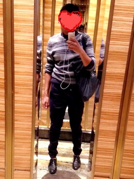 「blue」｜「アイテム（その他アウター）」を使った、Jesus Alessioさん（メンズ・170cm）の秋コーディネート