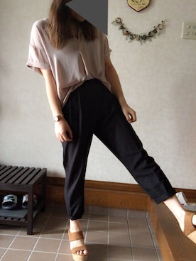 「Miminy Piminy（ミミニー ピミニー）のアイテム（シューズ）」を使った、なーちゃん。さん（レディース・154cm）の夏コーディネート
