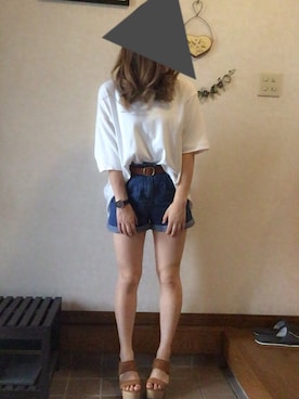 「Miminy Piminy（ミミニー ピミニー）のアイテム（シューズ）」を使った、なーちゃん。さん（レディース・154cm）の夏コーディネート