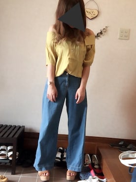 「Miminy Piminy（ミミニー ピミニー）のアイテム（シューズ）」を使った、なーちゃん。さん（レディース・154cm）の夏コーディネート