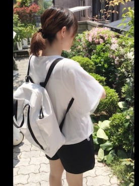 「白トップス」｜ひかさん（レディース・157cm・20代）の春コーディネート