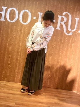 「DRESKIP（ドレスキップ）のアイテム（バレエシューズ）」を使った、sakuraさん（レディース・156cm）の春コーディネート