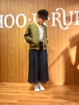 「リバーシブル」｜「アイテム（キャスケット）」を使った、sakuraさん（レディース・156cm）の春コーディネート