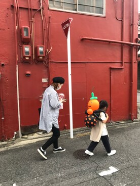 「TRUNIKA（トラニカ）のアイテム（パンツ）」を使った、☻おなつ☻さん（キッズ・100cm）の秋コーディネート