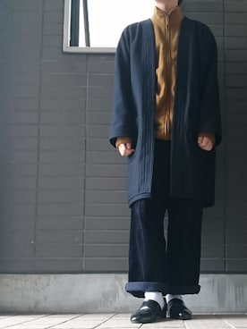「ナチュラル」｜「アイテム（その他アウター）」を使った、naturaさん（メンズ・169cm）の冬コーディネート