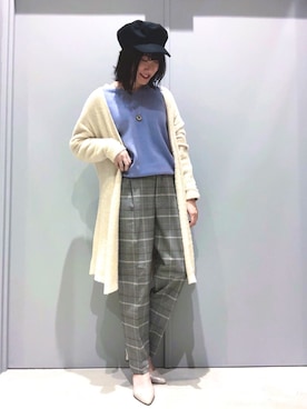 「LEPSIM（レプシィム）のアイテム（キャスケット）」を使った、mioさん（レディース・163cm）の秋コーディネート