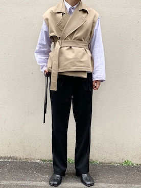 「DIGAWEL（ディガウェル）のアイテム」を使った、renyaさん（メンズ・169cm）の春コーディネート