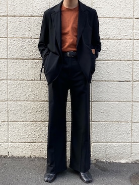 「SUNSEA（サンシー）のアイテム（ジャケット/アウター）」を使った、renyaさん（メンズ・169cm）の春コーディネート