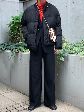 「SUNSEA（サンシー）のアイテム（ジャケット/アウター）」を使った、renyaさん（メンズ・169cm）の冬コーディネート