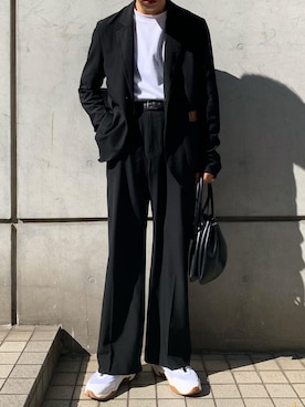 「SUNSEA（サンシー）のアイテム（ジャケット/アウター）」を使った、renyaさん（メンズ・169cm）の春コーディネート
