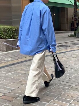 「Maison Margiela（メゾンマルジェラ）のMaison Margiela Replica Leather And Suede Sneakers（スニーカー）」を使った、renyaさん（メンズ・169cm）の春コーディネート
