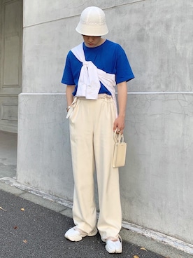 「Steven Alan（スティーブンアラン）のアイテム（帽子）」を使った、renyaさん（メンズ・170cm）の夏コーディネート