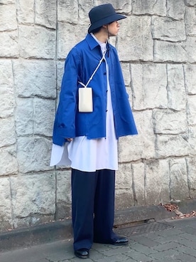 「STUDIO NICHOLSON（スタジオニコルソン）のアイテム（帽子）」を使った、renyaさん（メンズ・170cm）の冬コーディネート
