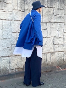 「STUDIO NICHOLSON（スタジオニコルソン）のアイテム（帽子）」を使った、renyaさん（メンズ・170cm）の冬コーディネート