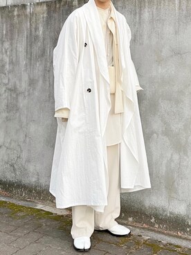 白コート のメンズ人気ファッションコーディネート Wear