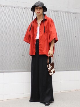 「MAISON SPECIAL（メゾンスペシャル）のアイテム（帽子）」を使った、renyaさん（メンズ・170cm）の春コーディネート