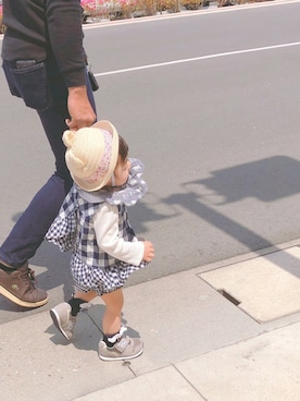 「babygap」｜「アイテム（ワンピース/ドレス）」を使った、みーこさん（キッズ・70cm）の春コーディネート